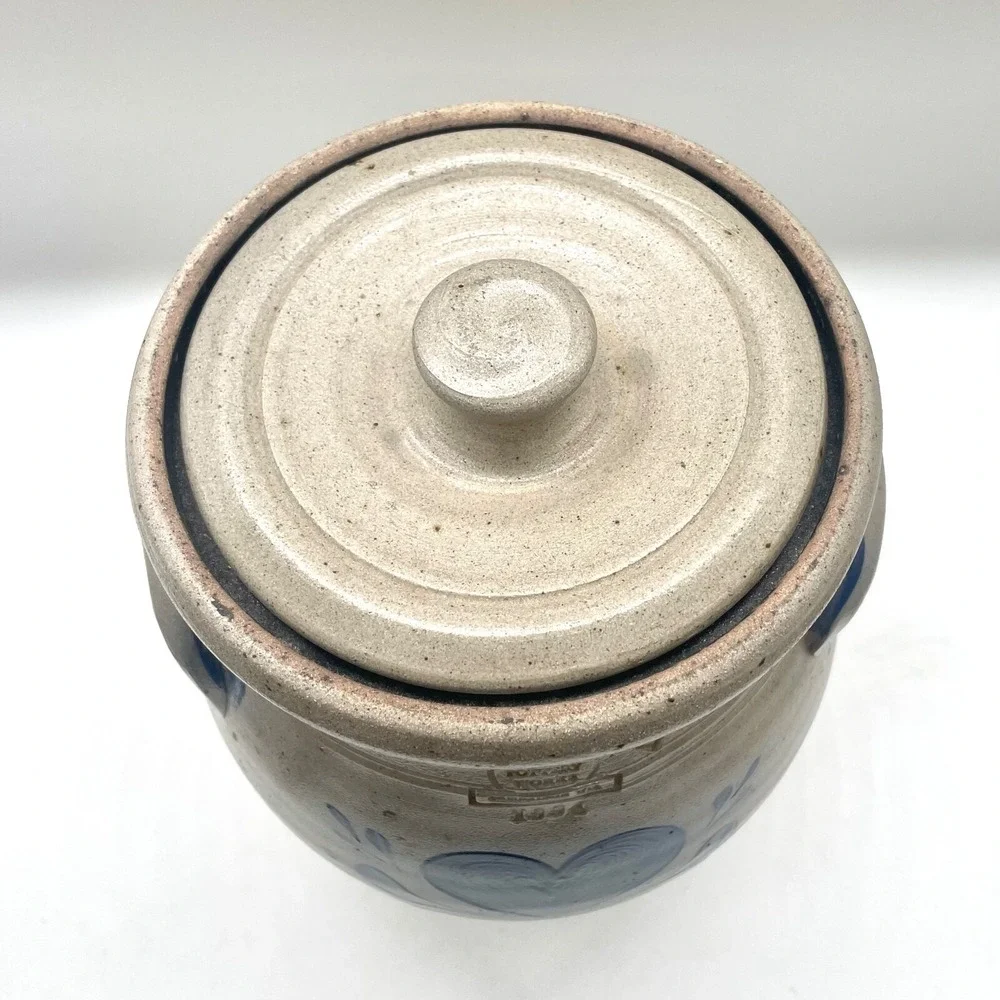 1994 Rowe Pottery Works‎ Cannister Crock w/ lid 11